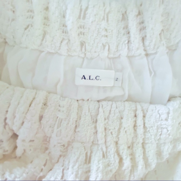 A.L.C. Cheyenne Off The Shoulder Lace Top Size 2 - Picture 5 of 6